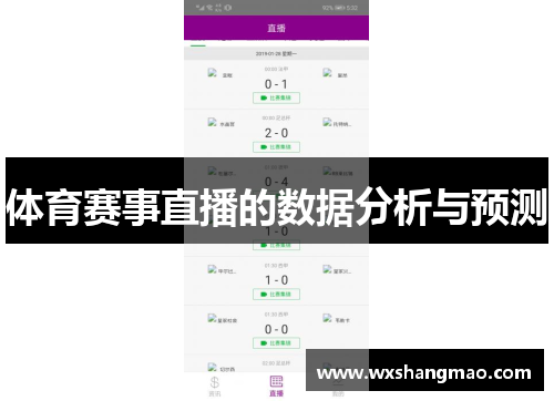 体育赛事直播的数据分析与预测